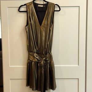 Gold Ramy Brook Mini Dress Size Medium Fits more like a Large